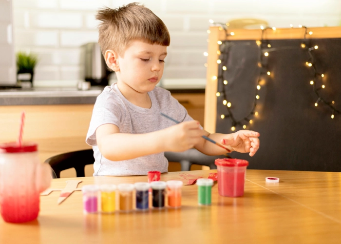 Child-led learning session in a montessori preschool near me
